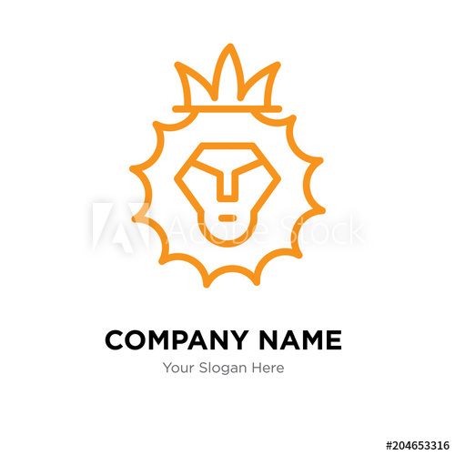 500x500 Lion Of Judah Company Logo Design Template, Colorful Vector Icon