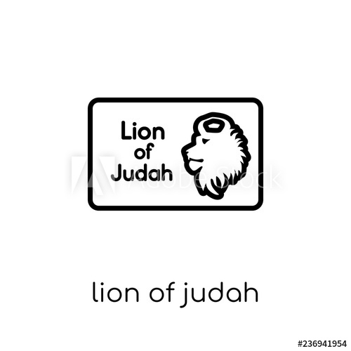 500x500 Lion Of Judah Icon Trendy Modern Flat Linear Vector Lion Of Judah