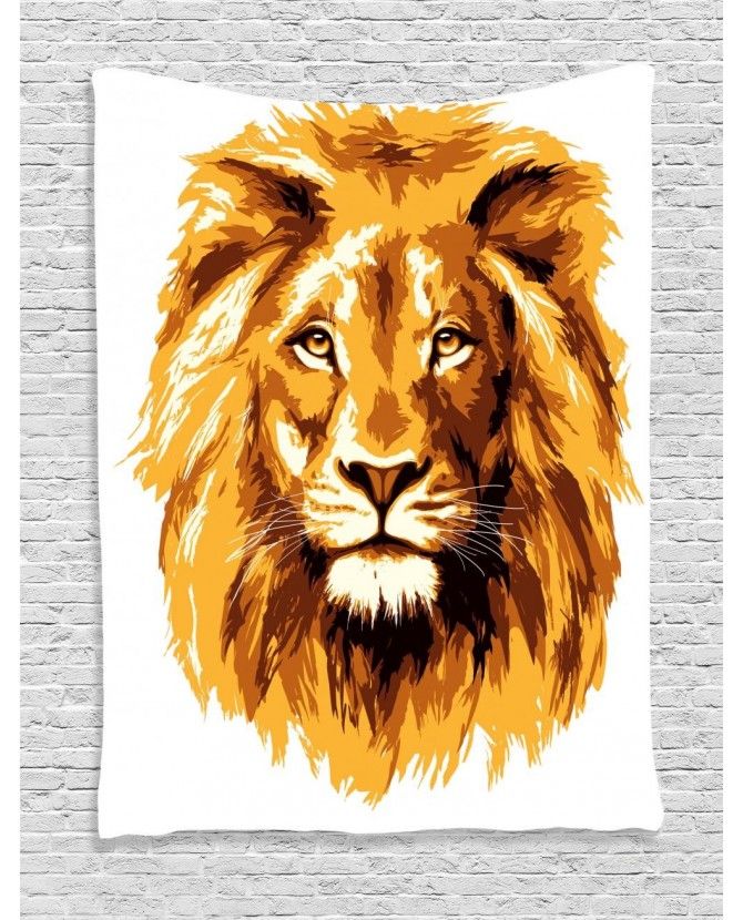 670x830 Tropics Safari Lion Art Tapestry In Lion Of Judah Lion