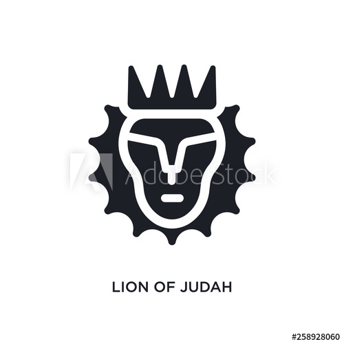 500x500 Black Lion Of Judah Isolated Vector Icon Simple Element