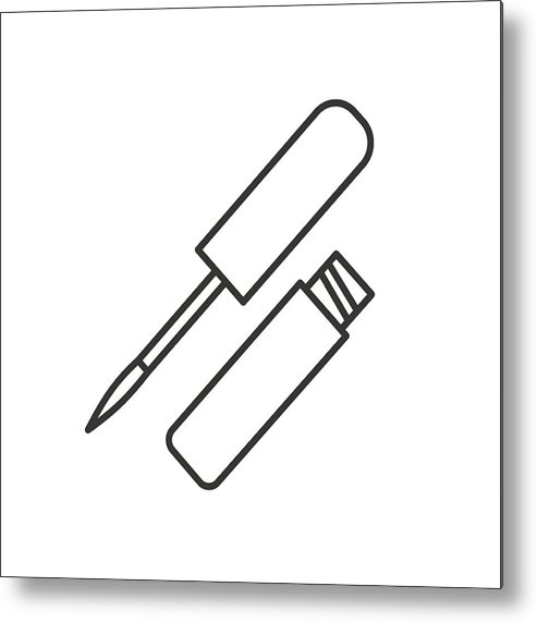 493x572 Lip Gloss Icon Metal Print