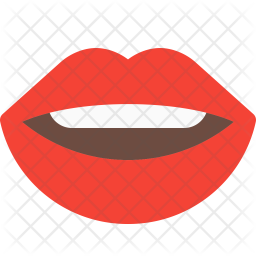 256x256 Lips Icon Of Flat Style