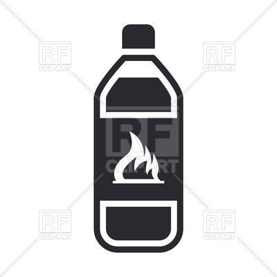 400x400 Bottle With Flame Label