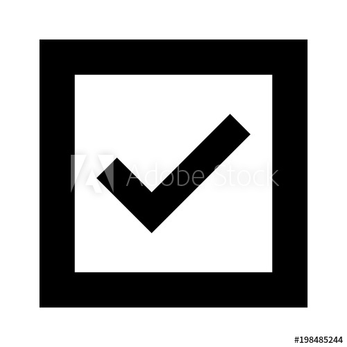 500x500 Check List Icon, Check Box Icon Isolated Vector, Outline Vector