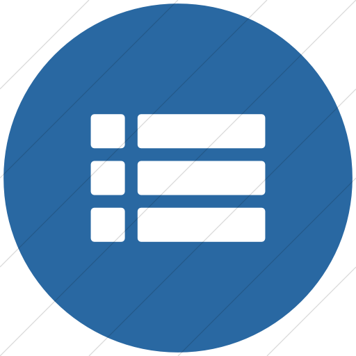 512x512 Iconsetc Flat Circle White On Blue Layouts Rounded Short List