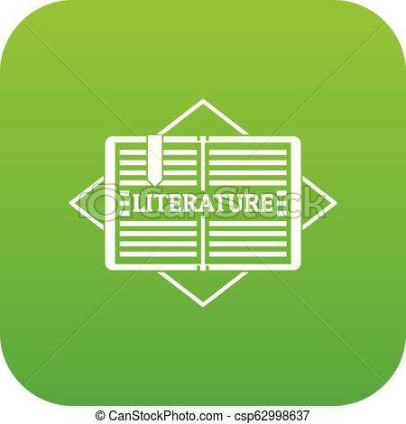 450x470 Literature Icon Green Vector Isolated On White Background