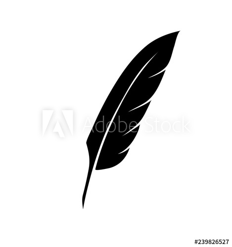 469x500 Vintage Pen Feather Writer Symbol, Literature Icon, Diary Sign
