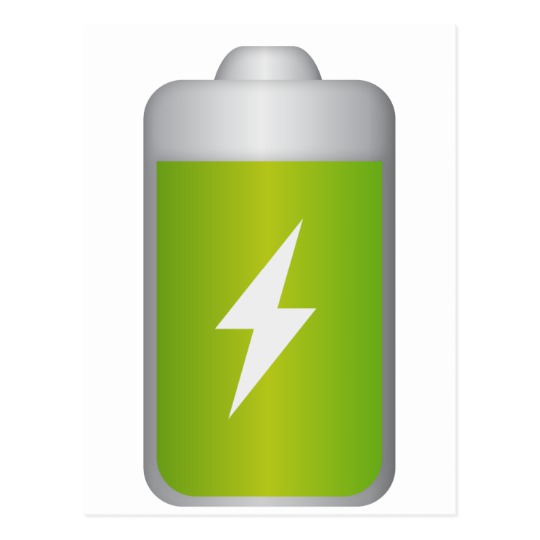 540x540 Lithium Ion Battery Icon Postcard