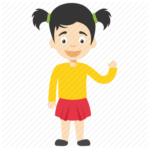 512x512 Child Waving, Cute Cartoon Girl, Cute Little Girl, Kids Cartoon
