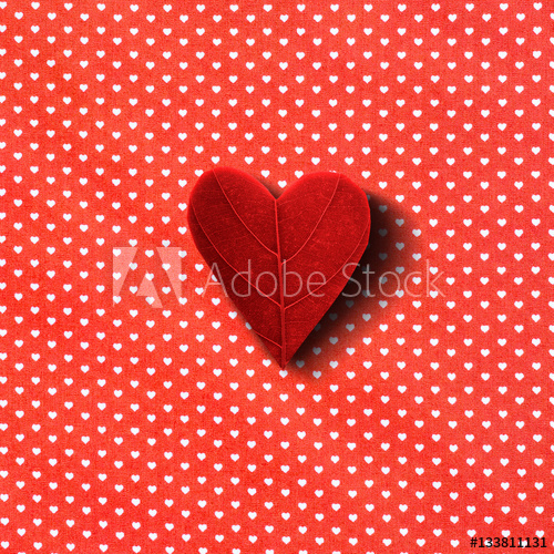 500x500 A Big Heart Icon And Little Heart Pattern In Fabric