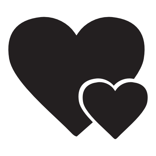 512x512 Big Heart And Little Heart Free Vector Icons Designed