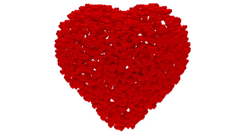 480x268 Big Heart Made Of Little Hearts Stock Footage