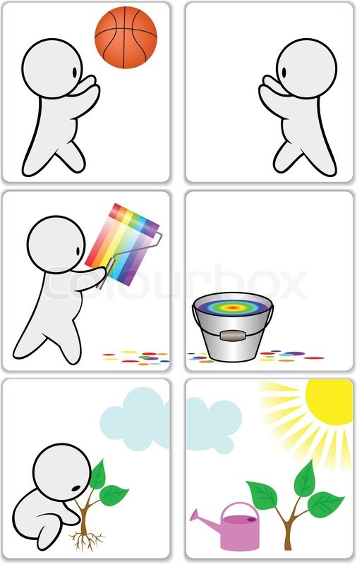 506x800 Icon With The Little Man Occupied A Stock Vector Colourbox