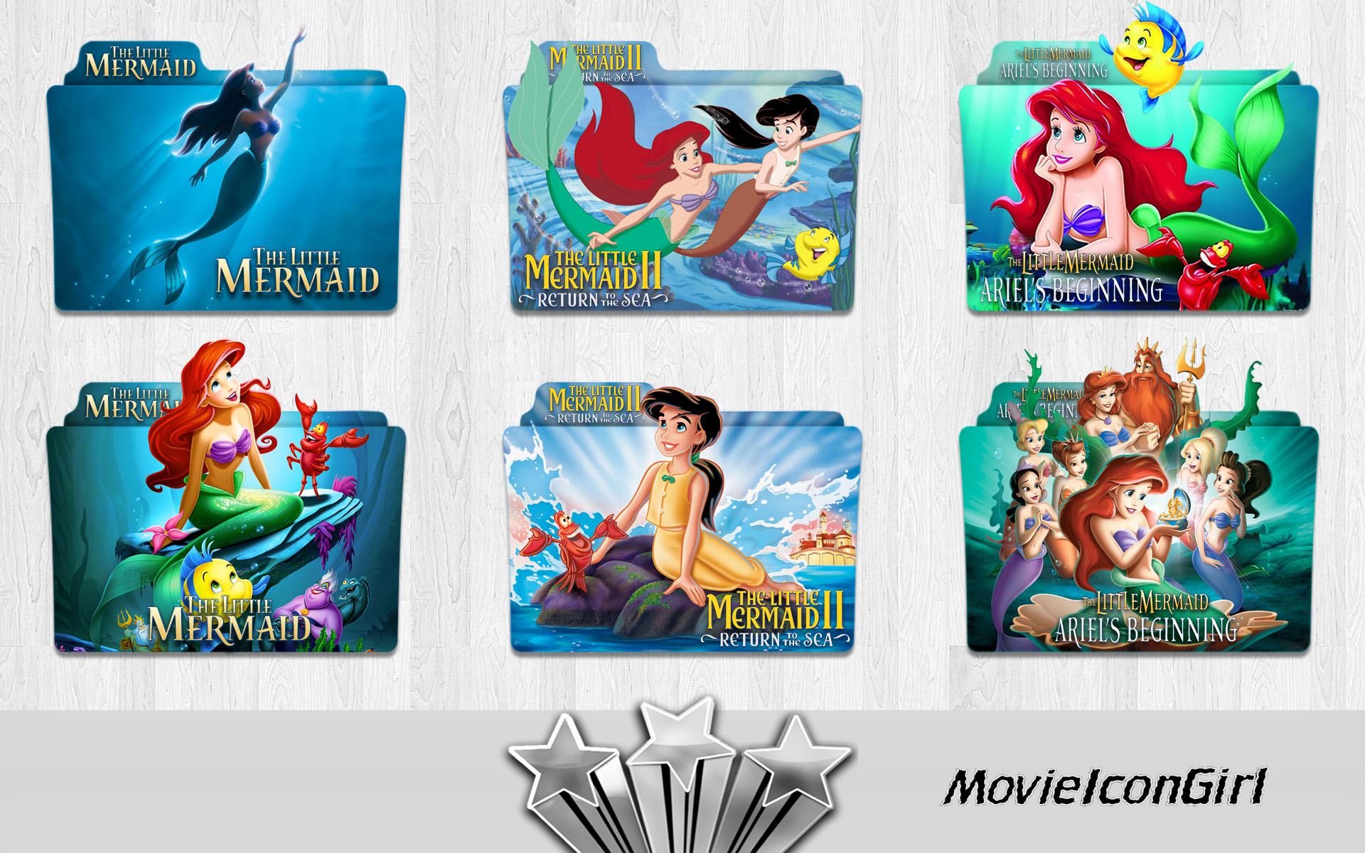 1920x1200 The Little Mermaid Collection Folder Icon Pack