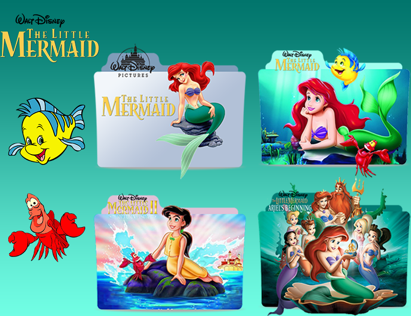 801x615 The Little Mermaid Disney Folder Icons