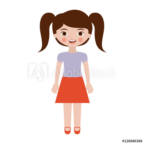500x500 Girl Cartoon Icon Kid Childhood Little People And Person Theme