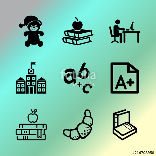 500x500 Vector Icon Set About Education With Icons Related To Person