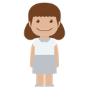 128x128 Yellow, Child, Person, Female, Kid, Avatar, Girl Icon Little