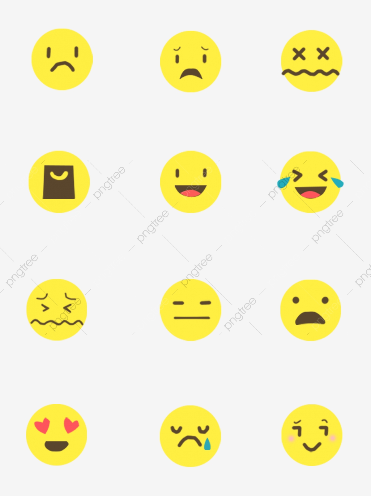 1200x1601 Minimalistic Cartoon Little Expression Cute Mobile Phone Icon Set