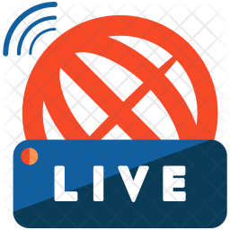 256x256 Live News Icon Of Flat Style