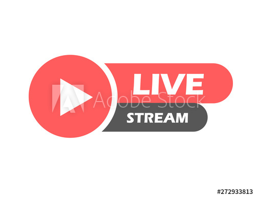 500x386 Live Stream Logo Live Broadcast Icon Vector Illustration