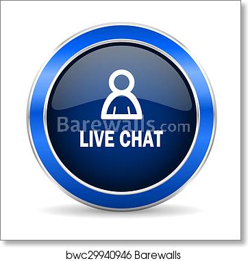 362x382 Live Chat Icon Art Print Barewalls Posters Prints