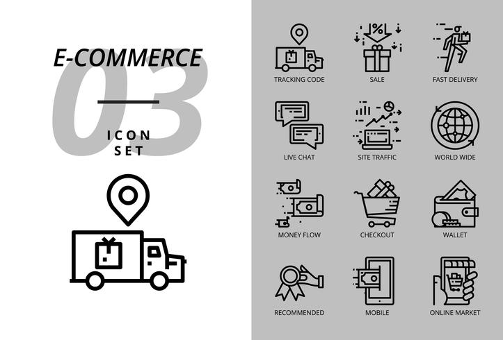 723x490 Icon Pack For E Commerce, Tracking Code, Sale, Fast Delivery