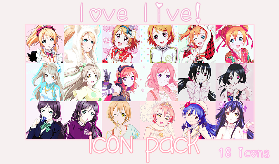 955x563 Love Live! Icon Pack