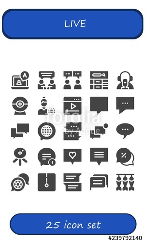 300x500 Vector Icons Pack Of Filled Live Icons Stock Image And Royalty
