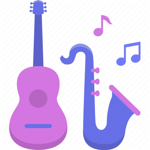 512x512 Guitar, Live Band, Live Music, Music, Sax, Saxophone Icon