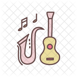 256x256 Live Music Icon Of Colored Outline Style