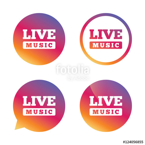 500x500 Live Music Sign Icon Karaoke Symbol Stock Image And Royalty