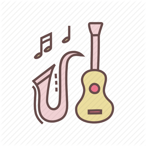 512x512 Band, Guitar, Instrument, Live, Music, Saxophone Icon