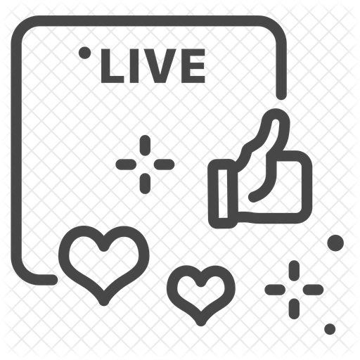 512x512 Live Stream Icon Of Line Style