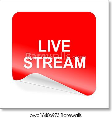 362x382 Live Stream Icon, Art Print Barewalls Posters Prints