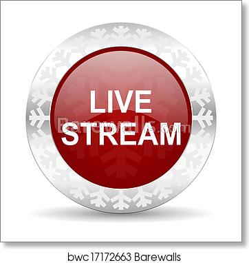 362x382 Live Stream Icon, Art Print Barewalls Posters Prints