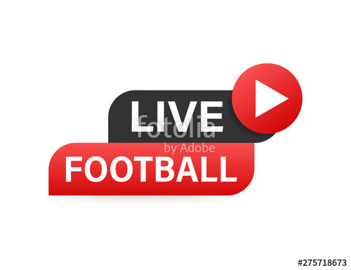 500x385 Live Football Streaming Icon, Button For Broadcasting Or Online