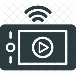 256x256 Live Streaming Icon Of Glyph Style