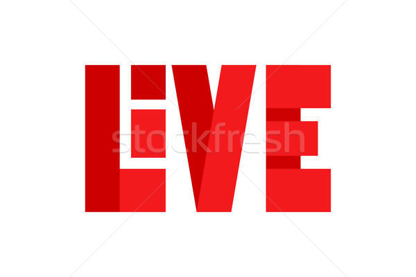 600x400 Red Live Streaming Icon Vector Illustration Sonia