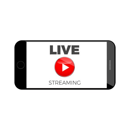 450x450 Stream Live Broadcast Icon Online Media Content Banner Royalty