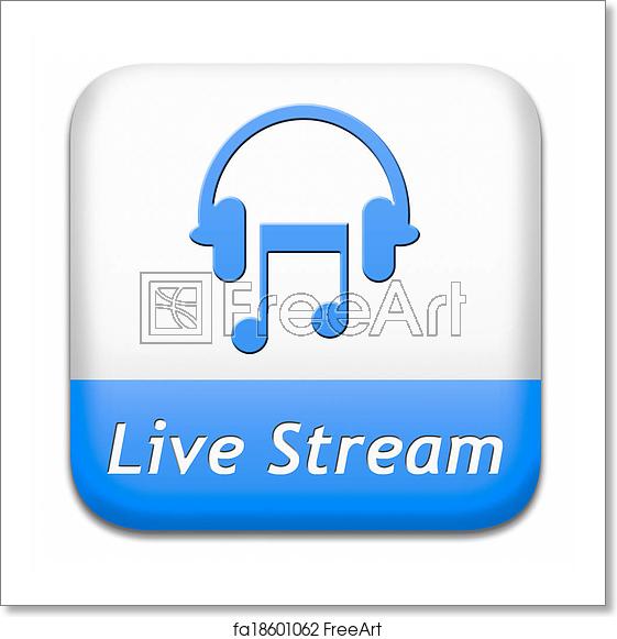 561x581 Free Art Print Of Music Live Stream Button Live Stream Music Song
