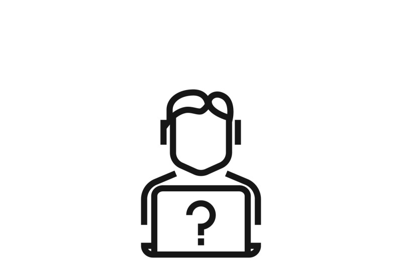 800x533 Live Online Support Hotline Information Assistance Vector Icon