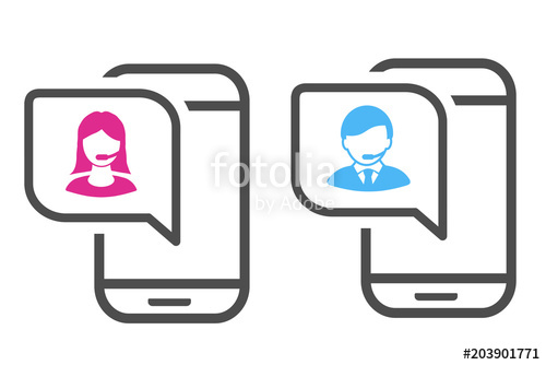 500x334 Vector Call Icon Contact Icon With Symbol Of Avatar Support