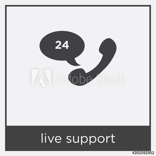 500x500 Live Support Icon Isolated On White Background