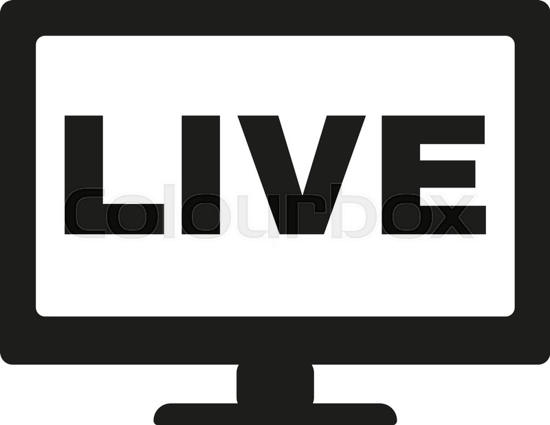 800x619 The Live Tv Icon Broadcasting And Stock Vector Colourbox