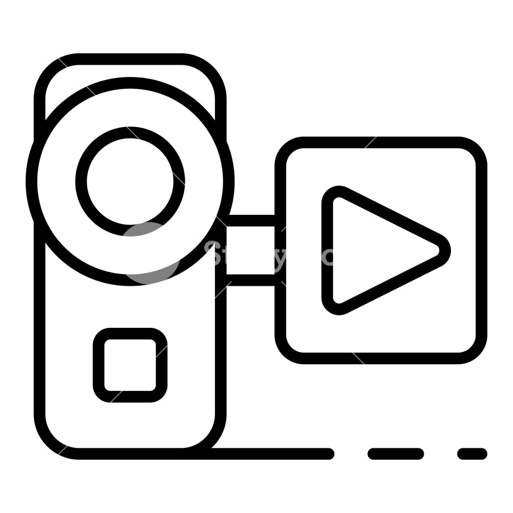 1000x1000 Video Live Blog Camera Icon Outline Video Live Blog Camera Icon