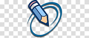 300x128 Livejournal Icon, Blue Pencil Illustration Transparent Background