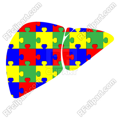 400x400 Liver With Puzzle Red Blue Green Yellow Icon Vector Image Of Icons