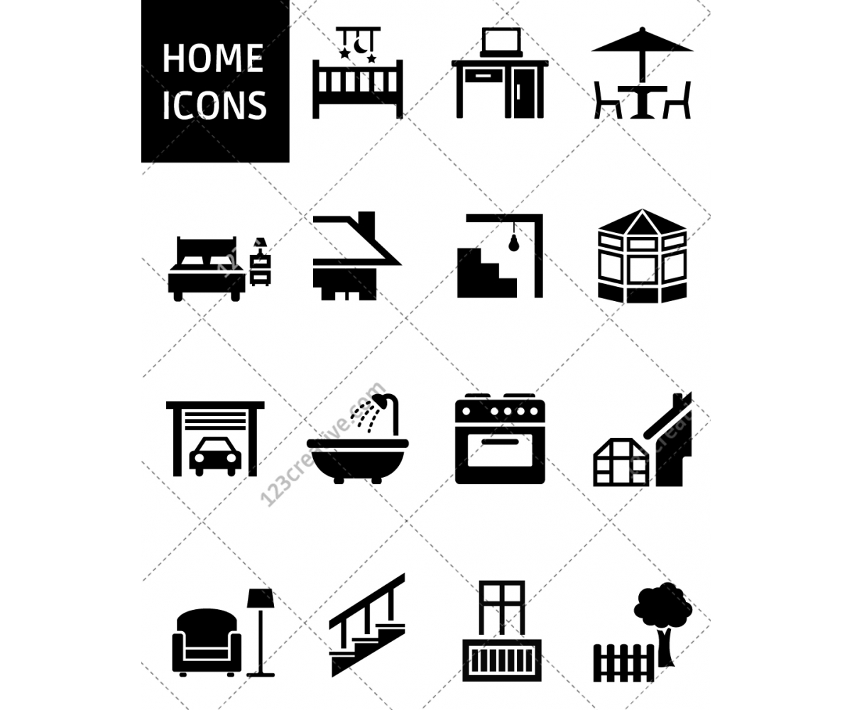 1200x1000 Home Icon Set