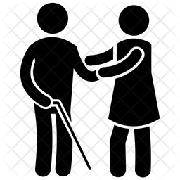 256x256 Assisted Living Icon Of Glyph Style